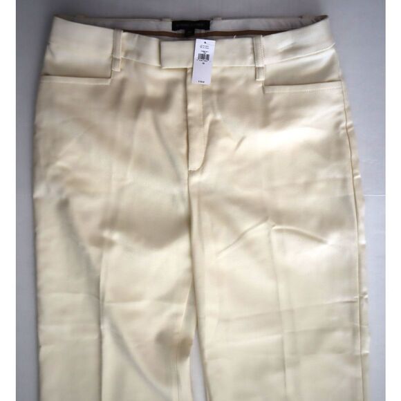 Banana Republic 746688 Women's Sz 10 Cream Lido Wide-Leg Italian Wool Pants - Picture 10 of 14